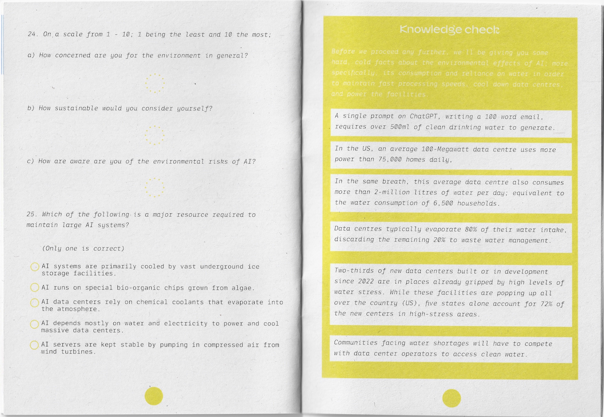 'Environment' chapter continued - Pages 17 and 18