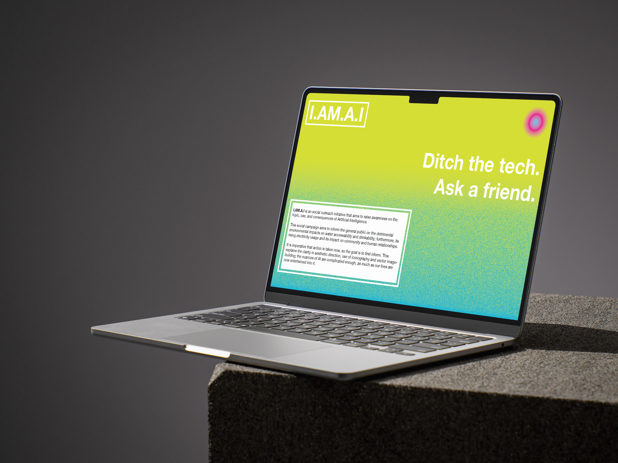 Ditch the Tech - Webpage Mockup