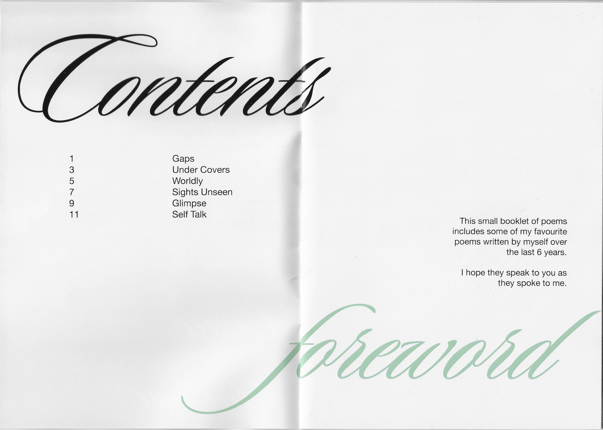Contents page